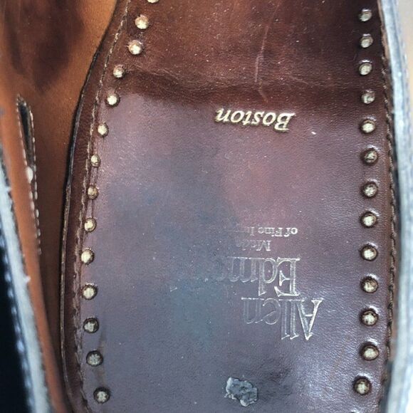 Allen Edmonds Boston Mens Black Leather Monk Strap Dress Shoes 11.5 B Model 4010 - Picture 8 of 9